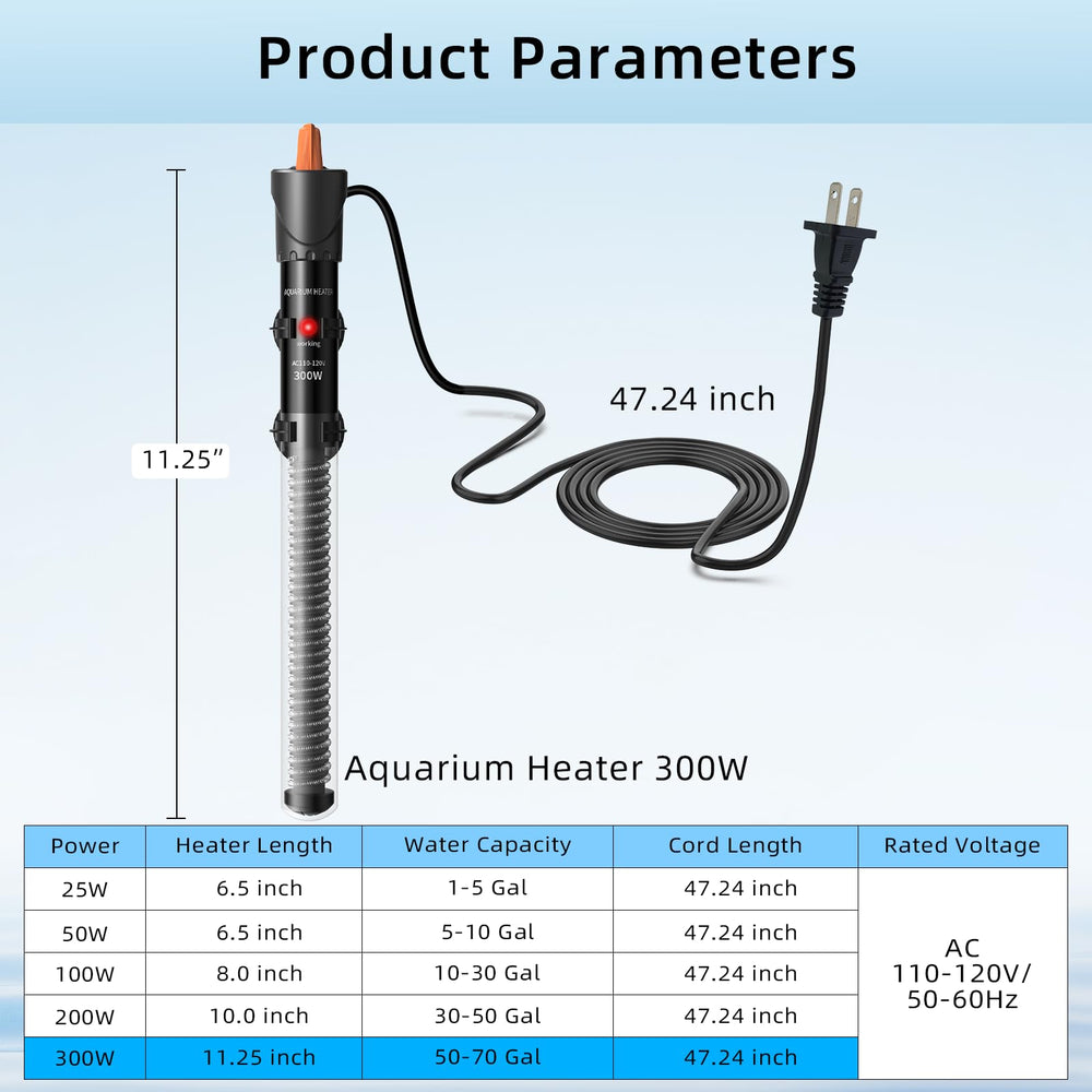 HiTauing aquarium heater knob control for easy temperature adjustments.