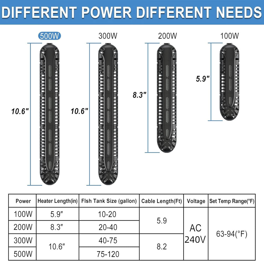 HiTauing power cable length of 5.9 feet for flexible placement.