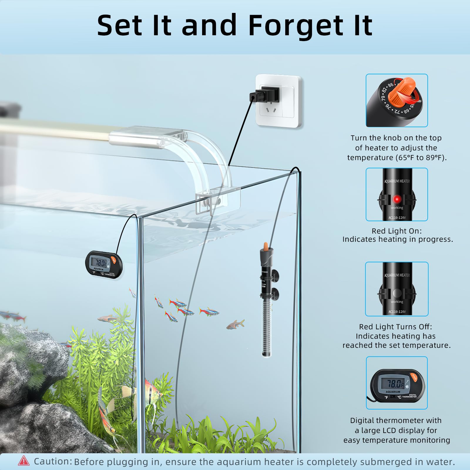 HiTauing thick-glass tube for durable protection.