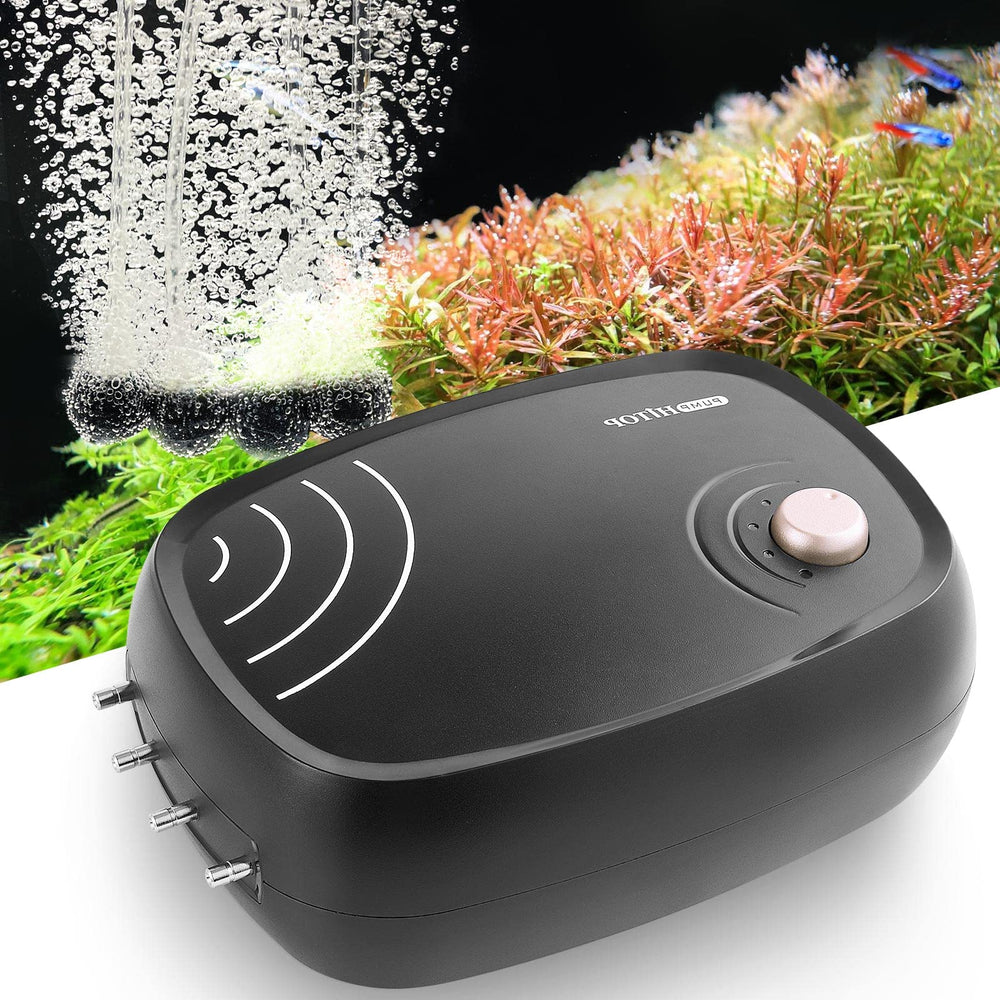HITOP 10W air pump with four outlets for multi-tank aeration