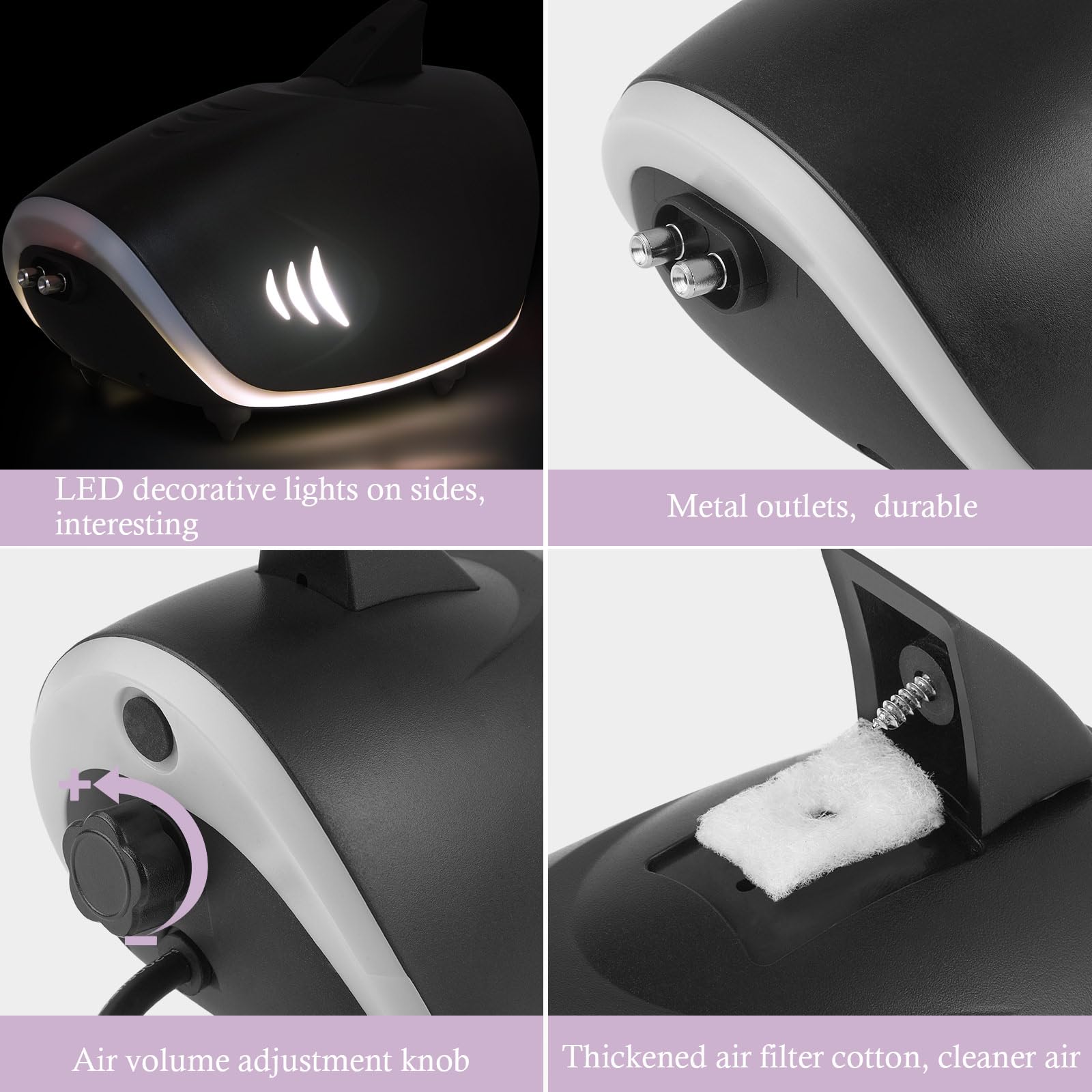 Hitop 6W with LED side lighting enhances tank visual appeal