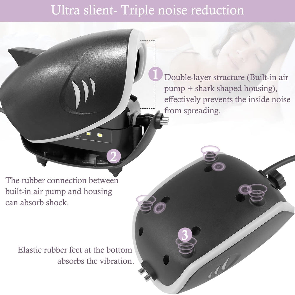 Hitop 6W air pump side controls for precise airflow adjustment