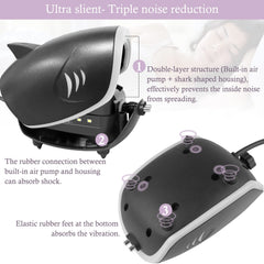 Hitop 6W air pump side controls for precise airflow adjustment