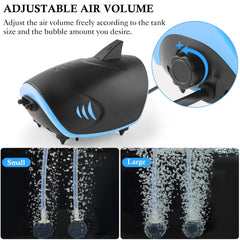 Hitop air pump bottom rubber feet minimize vibration and noise