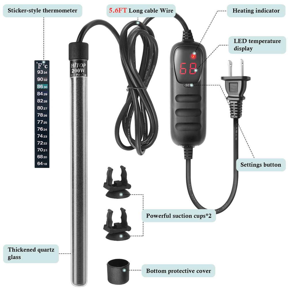 HITOP bottom cover and thermometer included for monitoring.