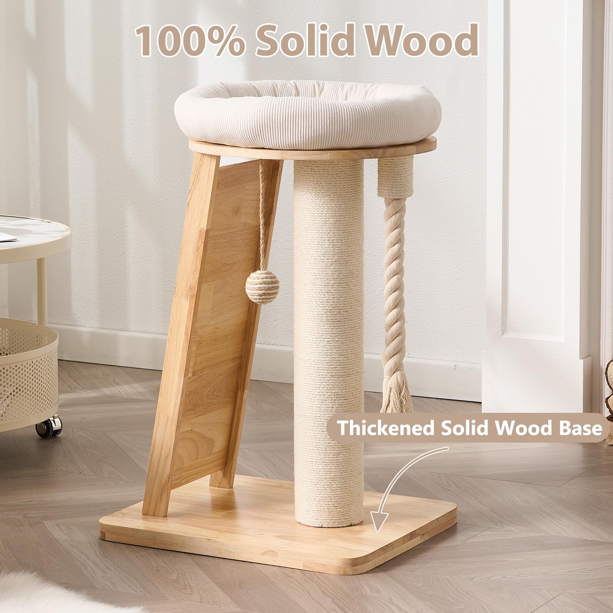 HITTITE large SISAL scratching pad provides a durable surface for scratching and grooming.