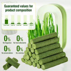 HKpetie cat grass teething stick shown for dental care.