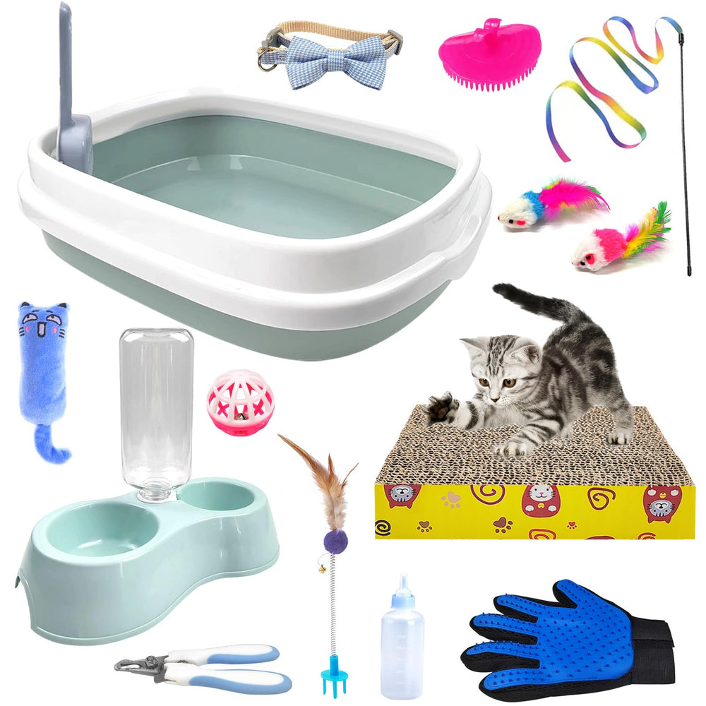 Hlimior kitten starter kit litter box for easy cleanup and crate-free potty time.