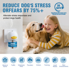 HLOBNI diffuser in use in living room to reduce barking