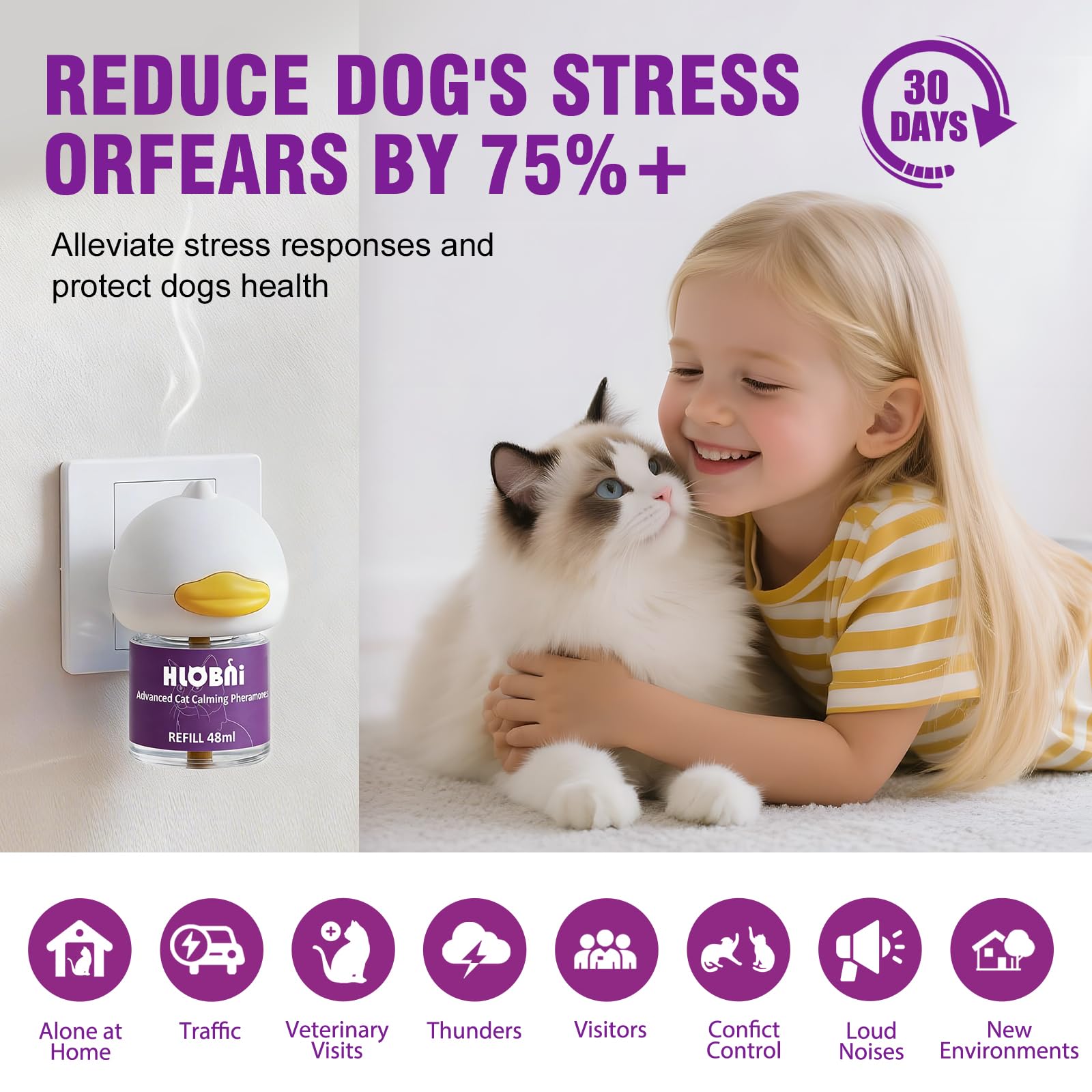 HLOBNI duo-pack cat diffusers for a soothing multi-cat household.
