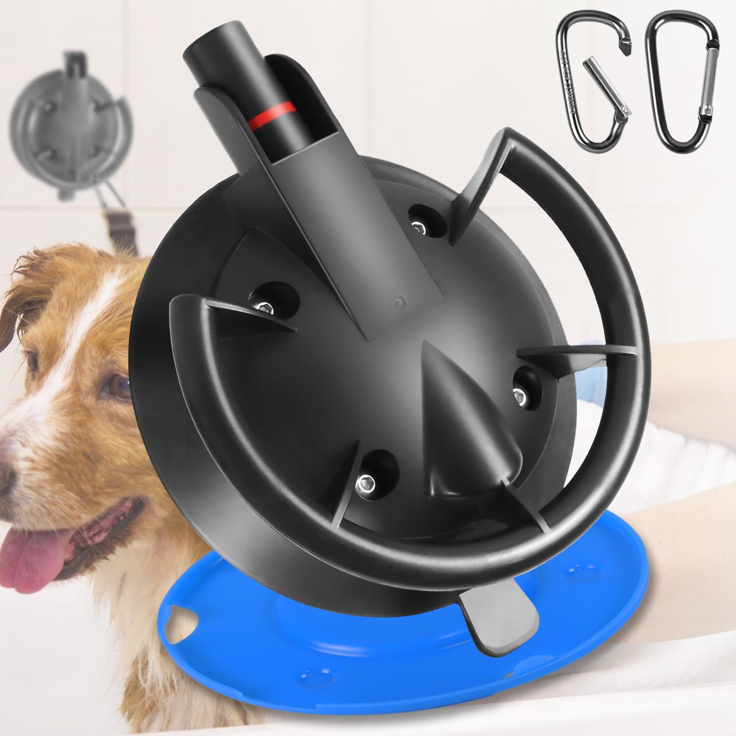 HLOGREE heavy-duty dog bathing suction cup rated for up to 110 pounds