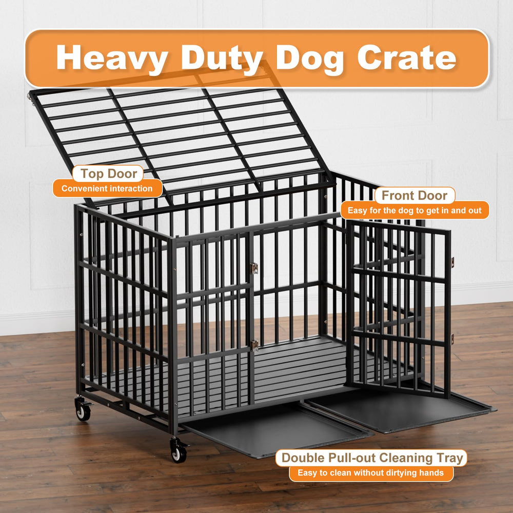 HMHTCT crate with slide-out tray for quick cleaning after use.