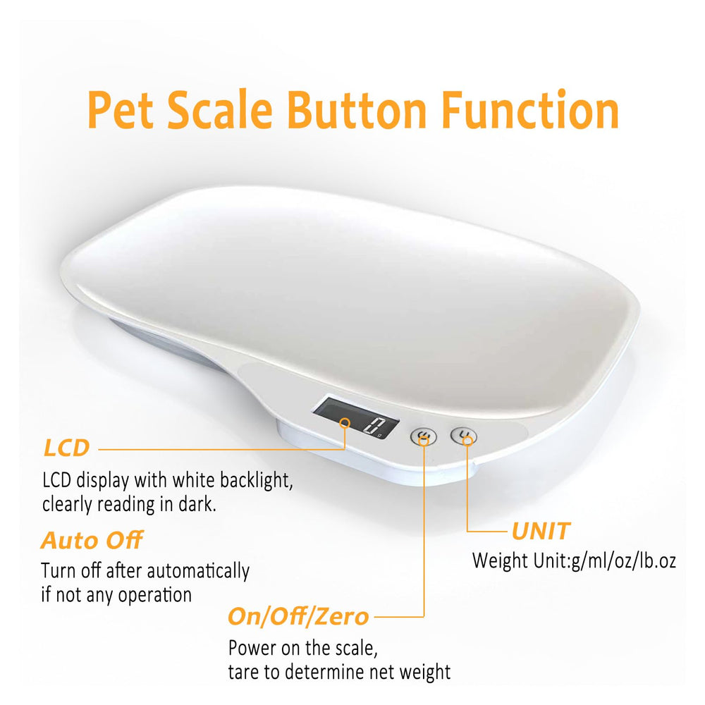 HMRCYTE kitten weighing scale with LCD readout for precise measurements.