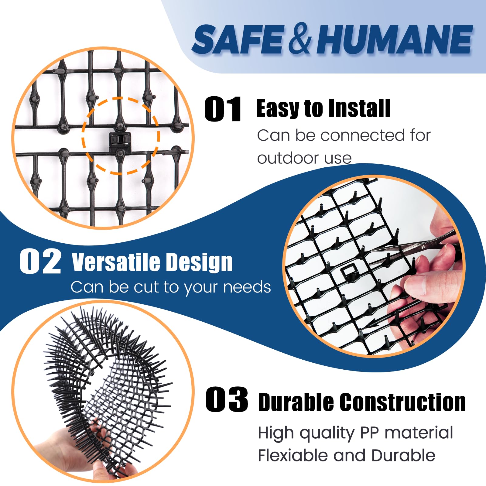 Hmyomina scat mat helps protect furniture from cat access