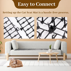Hmyomina scat mat protects plants and reduces cat damage.