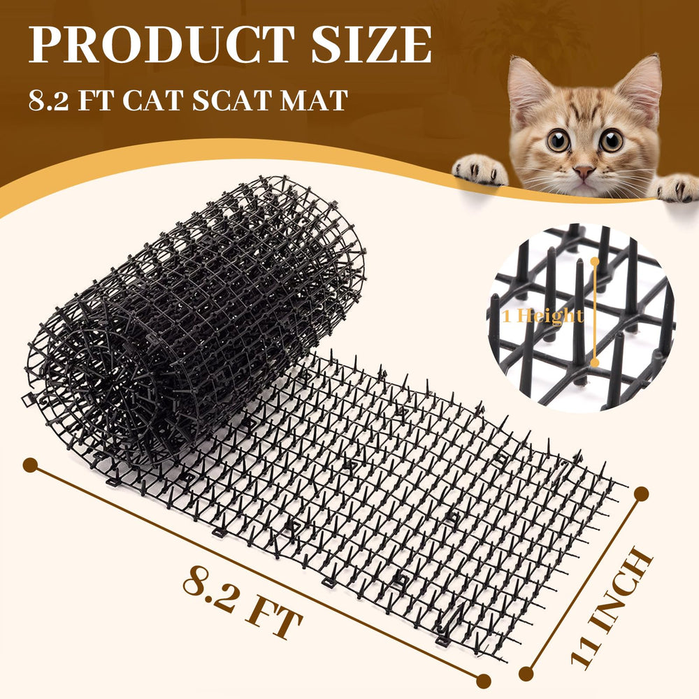 Hmyomina cat scat mat cut-to-fit wraps around pots and trees.