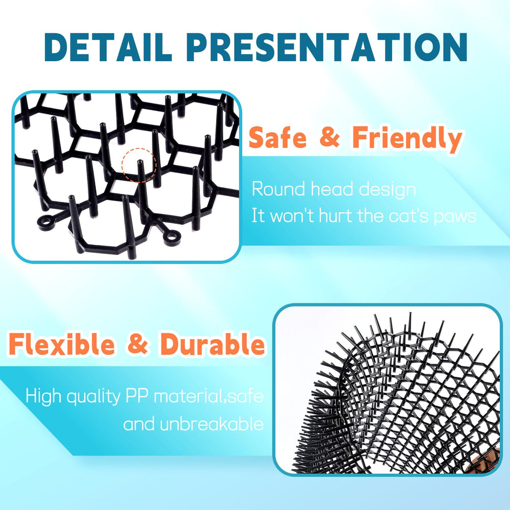 Hmyomina deterrent mat protects furniture and car hoods without harming pets.