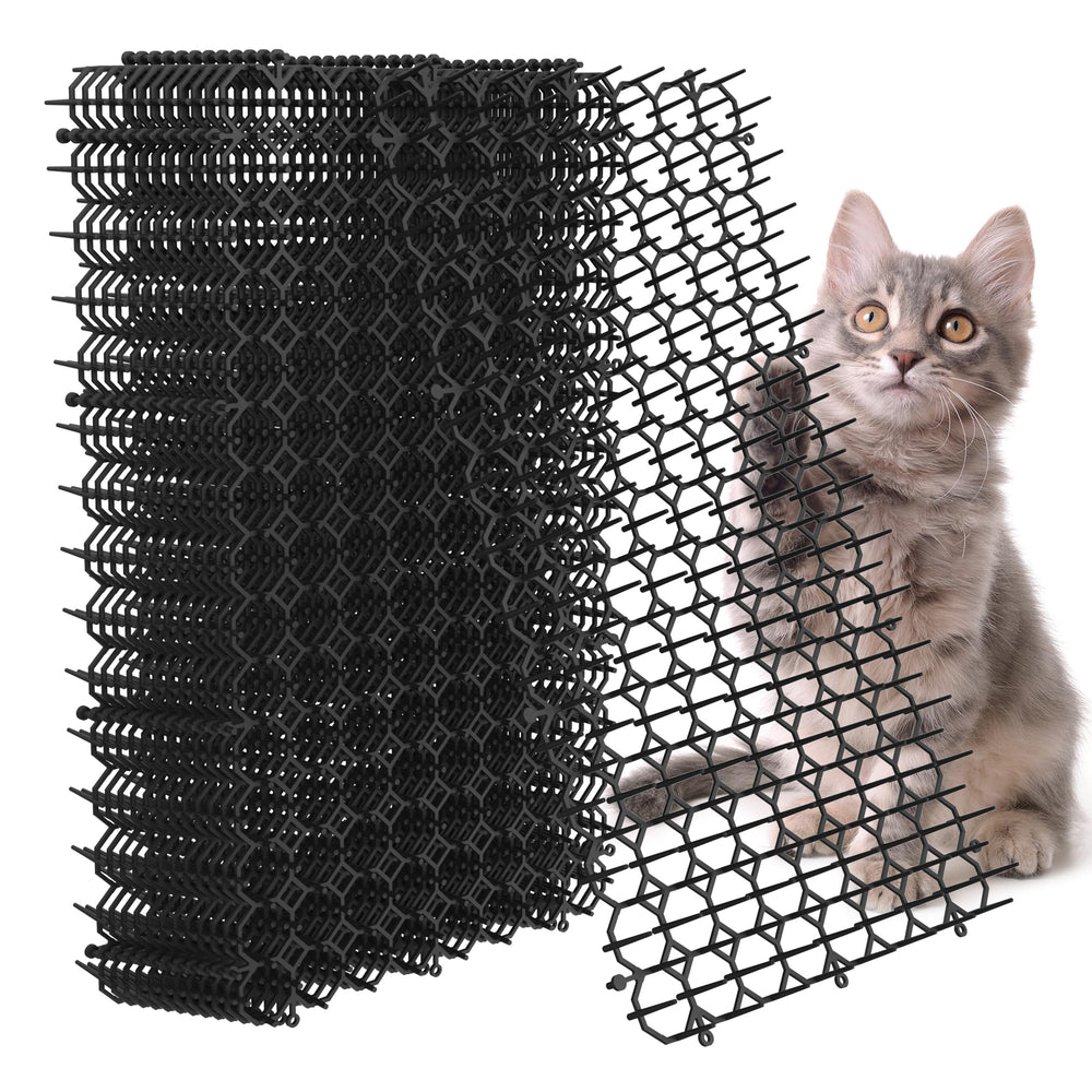 Hmyomina scat mat 16x8 inches deters cats indoors and outdoors from counters and beds.