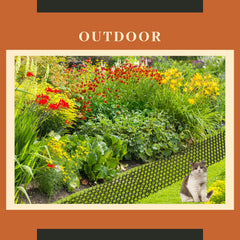 Hmyomina scat mat shows weather-resistant materials for year-round use.