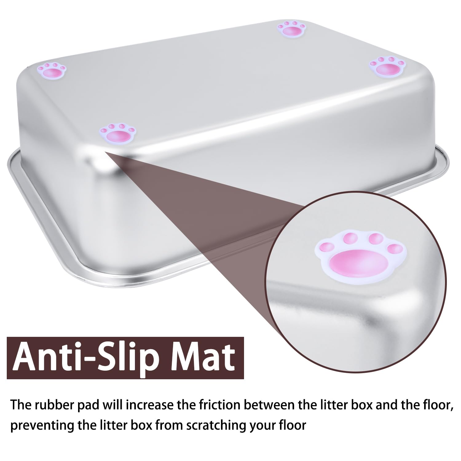 HNeekyr anti-slip pads keep the box stable on smooth floors.