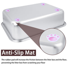 HNeekyr anti-slip pads keep the box stable on smooth floors.