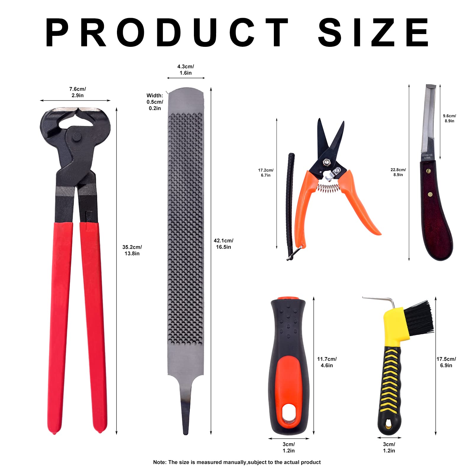 HNONPW upgraded hoof rasp with rubber handle for quick, accurate hoof shaping.