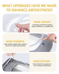 HOYTAMDAR airtight lid seals moisture control for dry foods.