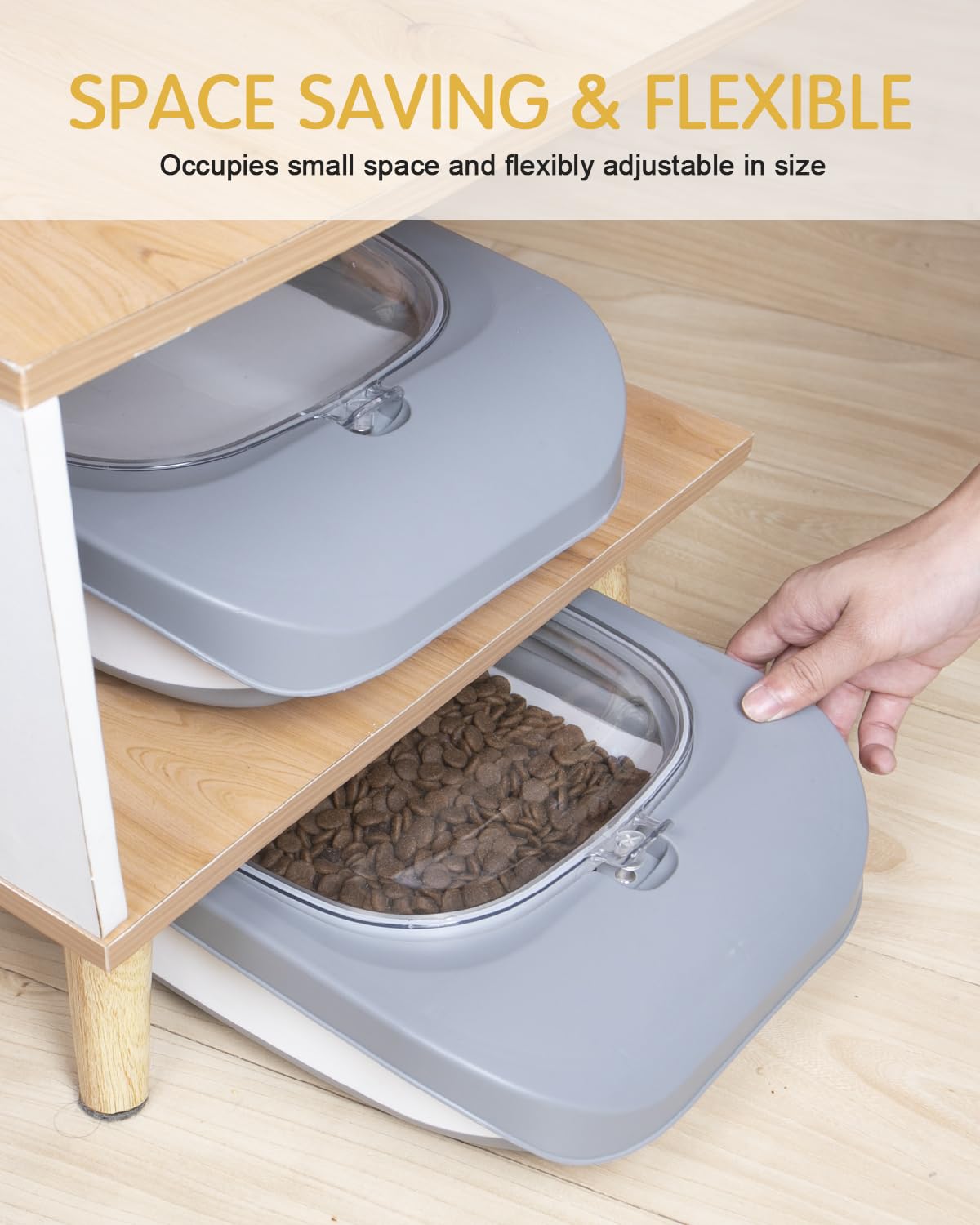 HOYTAMDAR food-grade material ensures durable pet food storage.