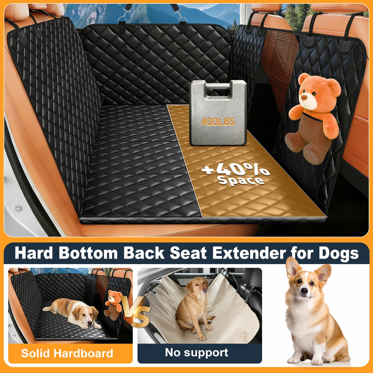 HOB4U waterproof material protects seats from spills and dirt during travel