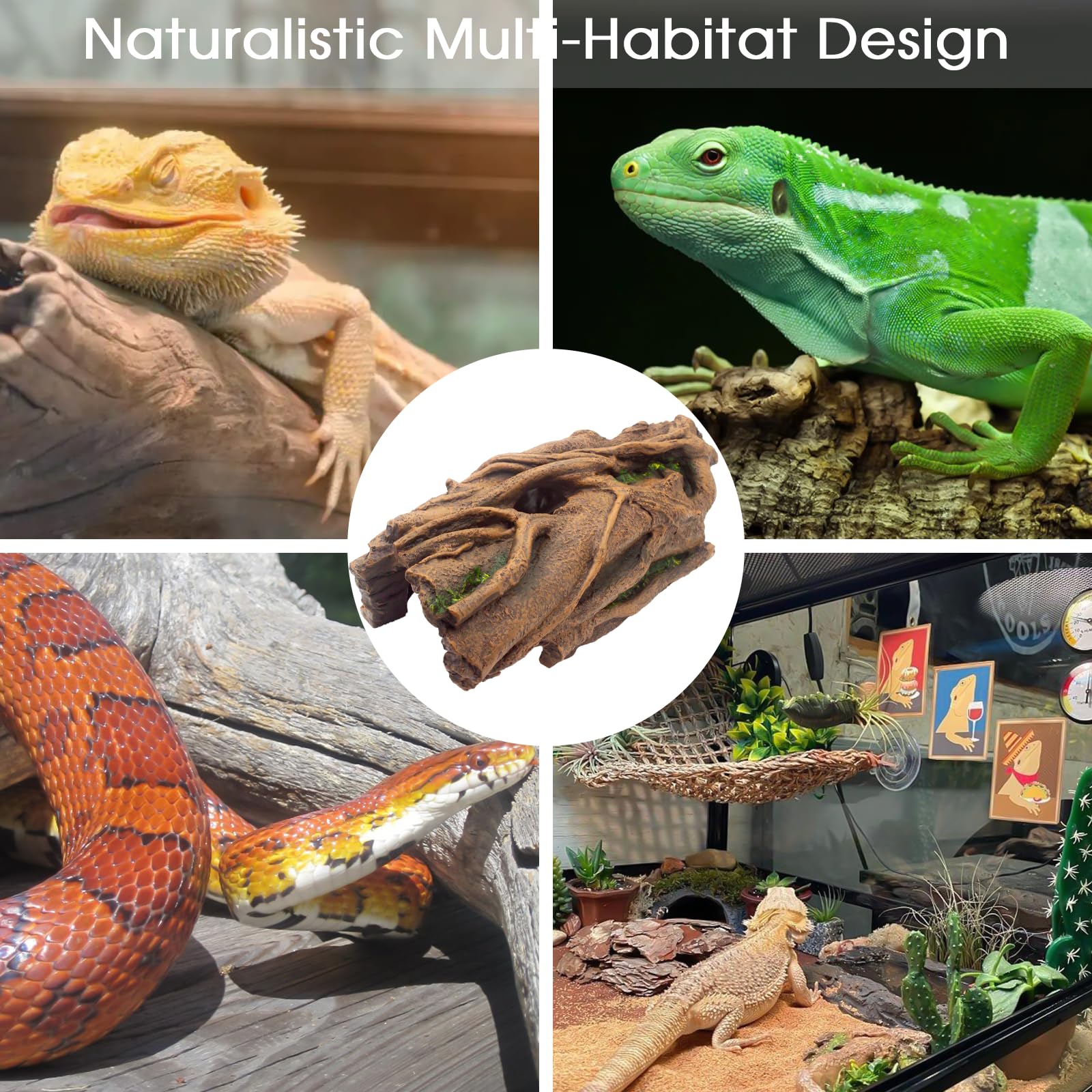  Hoeine multi-species hide supports gecko, python, axolotl, and more.