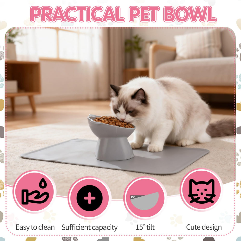 Hoemwarm cat bowls with compact dimensions fit most feeding spaces.