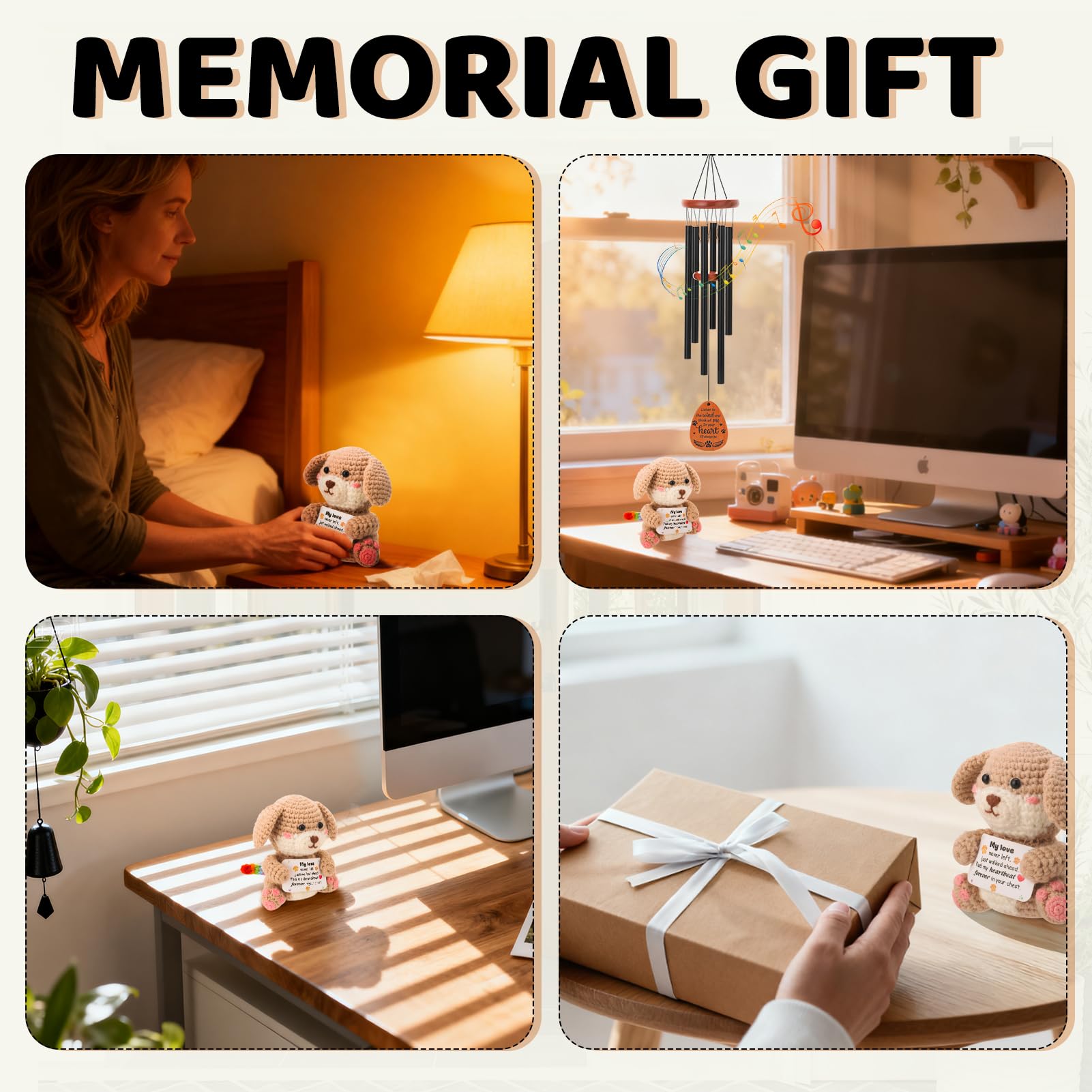 Hoemwarm dog memorial remembrance gift designed for grieving pet owners.