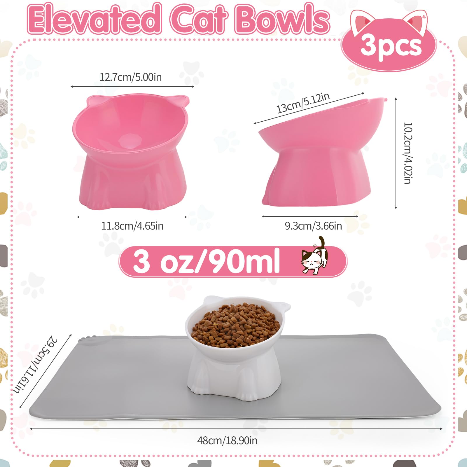 Hoemwarm silicone feeding mat keeps bowls in place and easy to wipe clean.