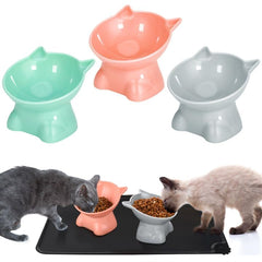 Hoemwarm three-color bowls set in green blue-gray pink for pet dining