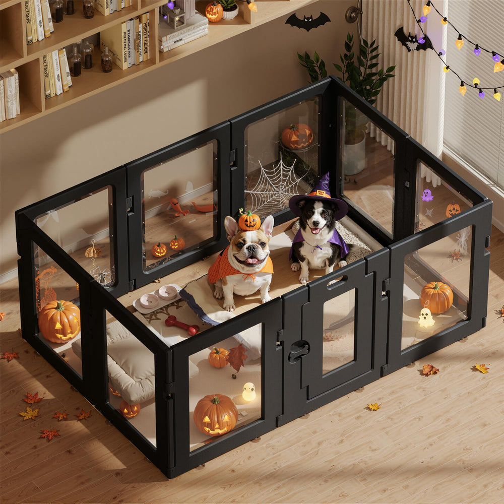HOENCRAFT transparent panels create bright open space for calmer pets