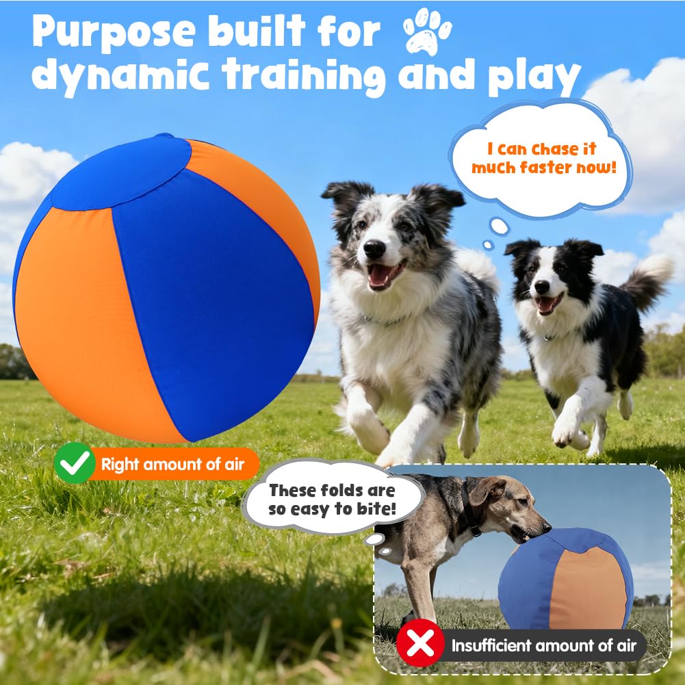 HOESDA 18-inch ball promotes agility and problem-solving in active breeds.