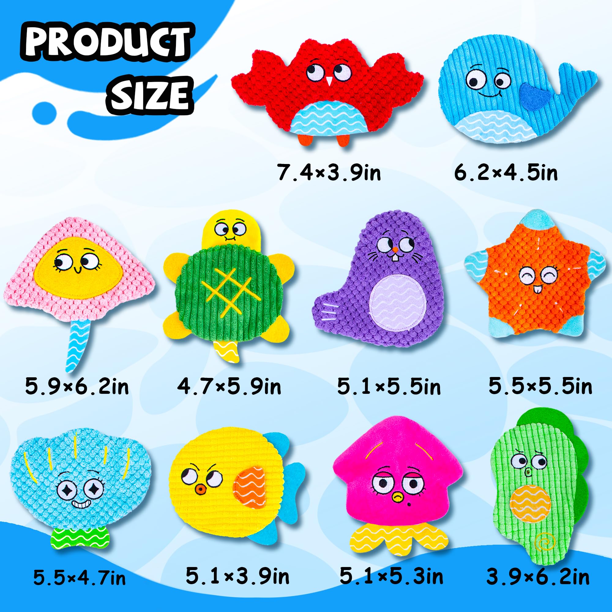 HOESDA non-stuffed sea animal chew toy 5 keeps play tidy and safe.