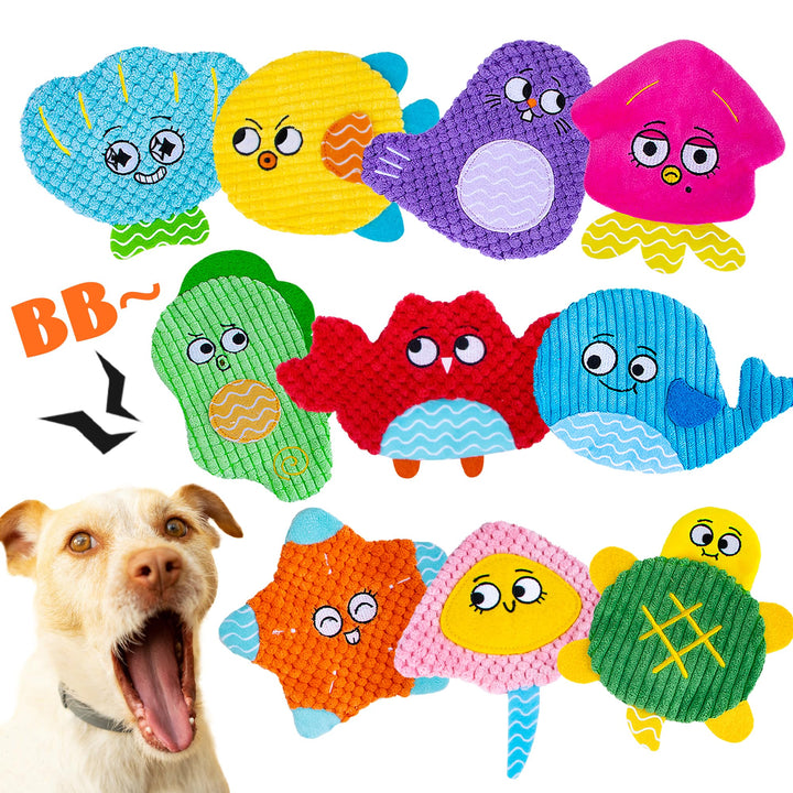 HOESDA squeaky no-stuffing sea animal toy 1 for interactive play and dental stimulation.