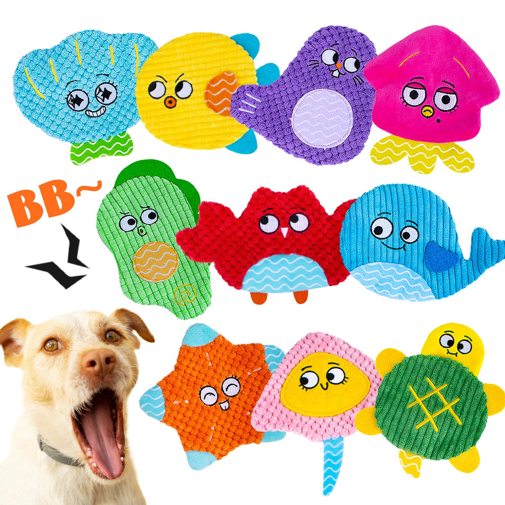 HOESDA squeaky no-stuffing sea animal toy 1 for interactive play and dental stimulation.