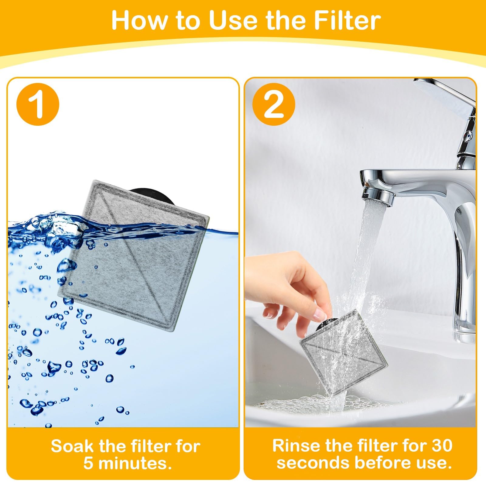 HOETEK replacement filter for Viva Pet Fountain supports fresh hydration for pets.