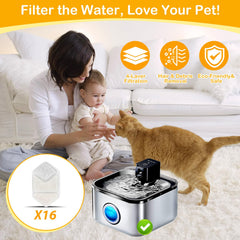 Sixteen replacement filters for easySpeedeer fountain maintenance.