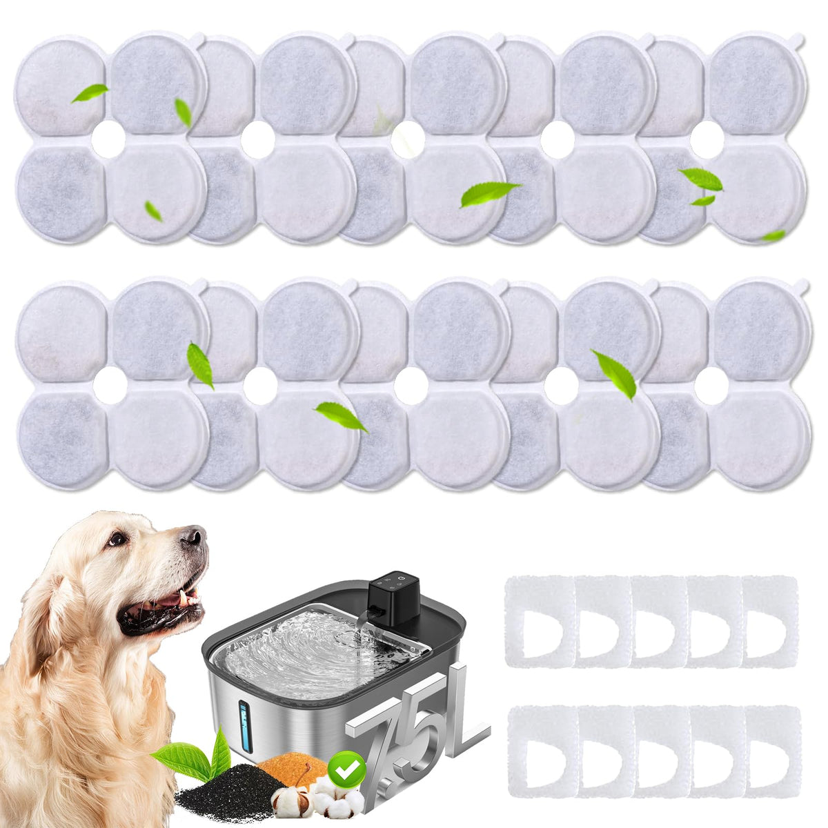 HOETEK Chumajor filter ten-pack for dependable pet hydration