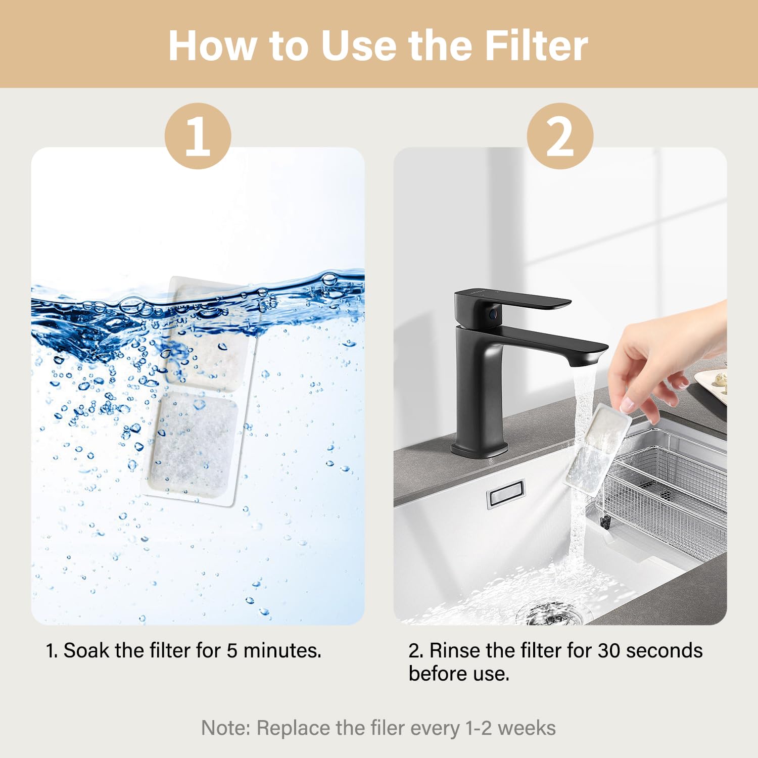 HOETEK four-layer filtration with carbon and ceramic spheres for fresher hydration