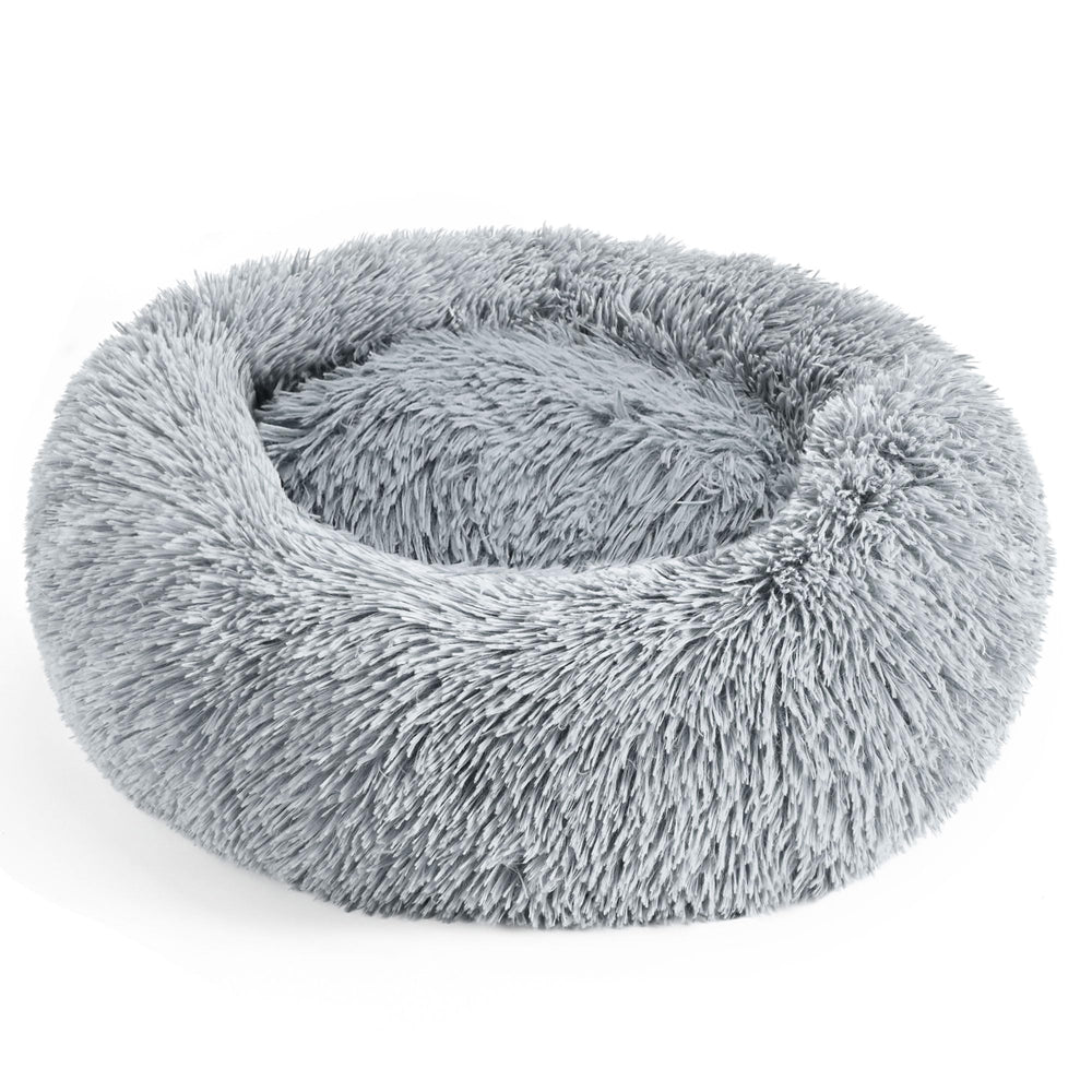 Hoewina 28in large dog bed outer view showing plush donut comfort for pets