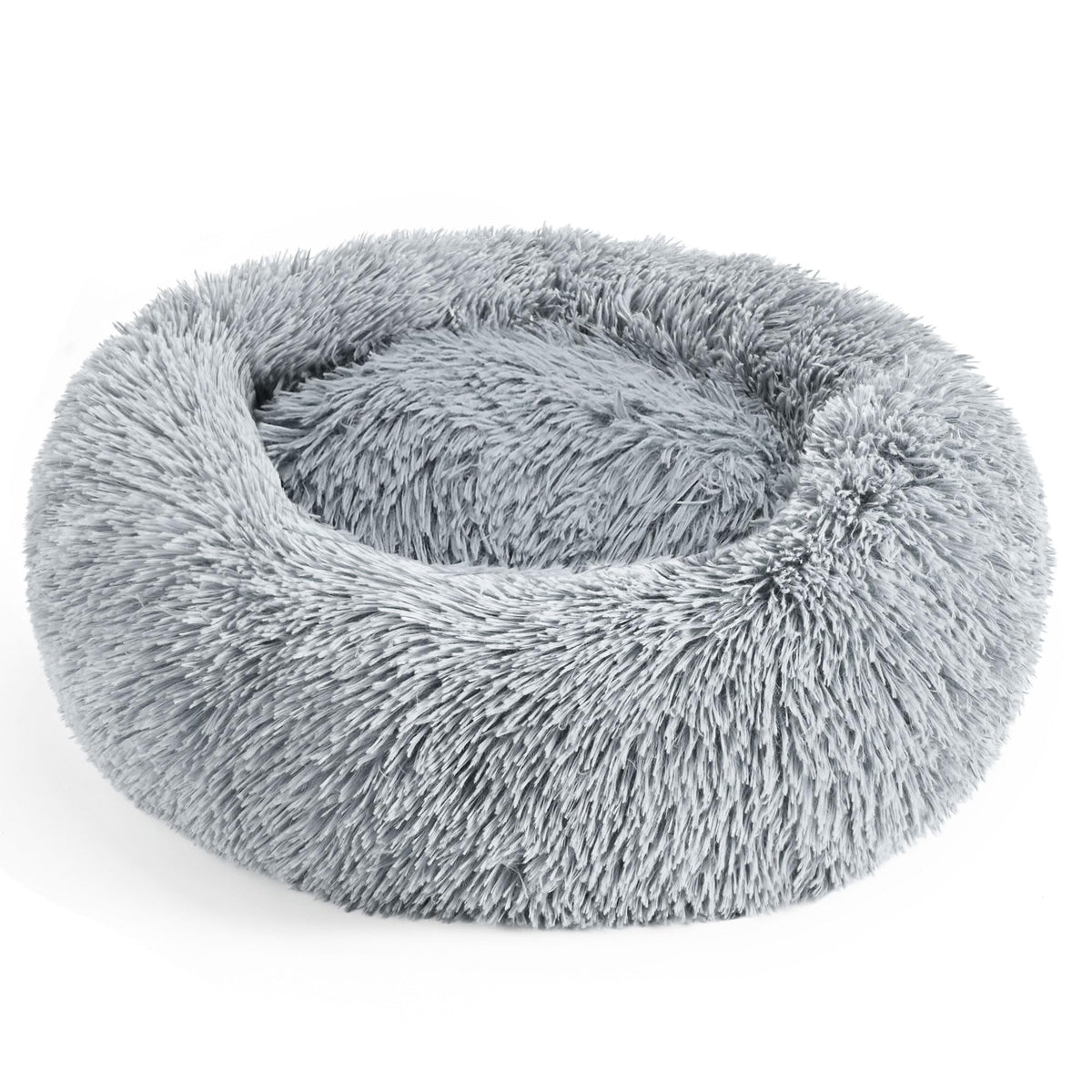 Hoewina 28in large dog bed outer view showing plush donut comfort for pets