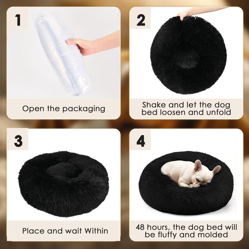 Hoewina donut bed nap time, perfect for snuggle sessions.