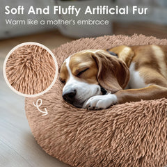 Hoewina donut bed anti-slip bottom helps keep the bed in place.