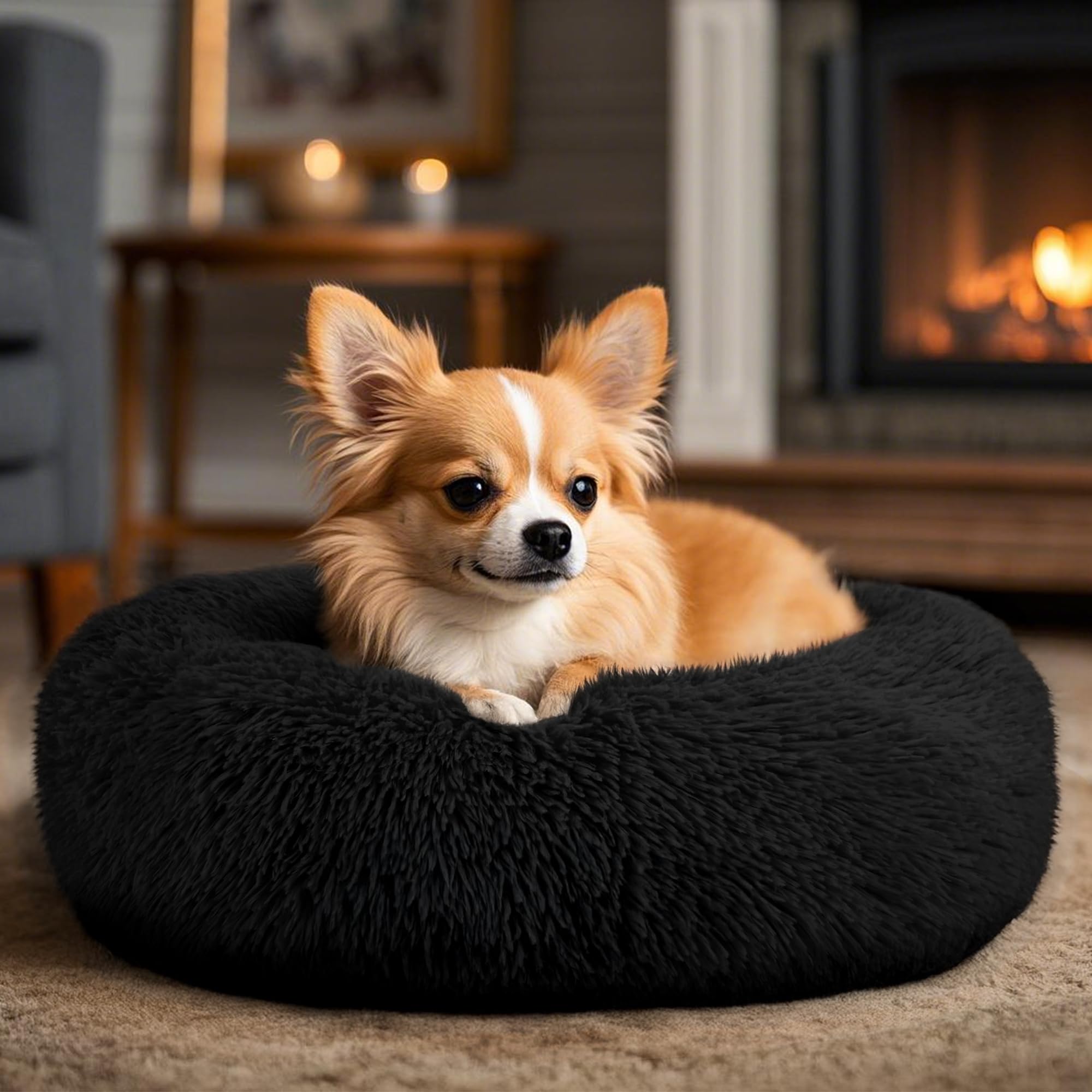 Hoewina donut bed washable design simplifies cleaning and care
