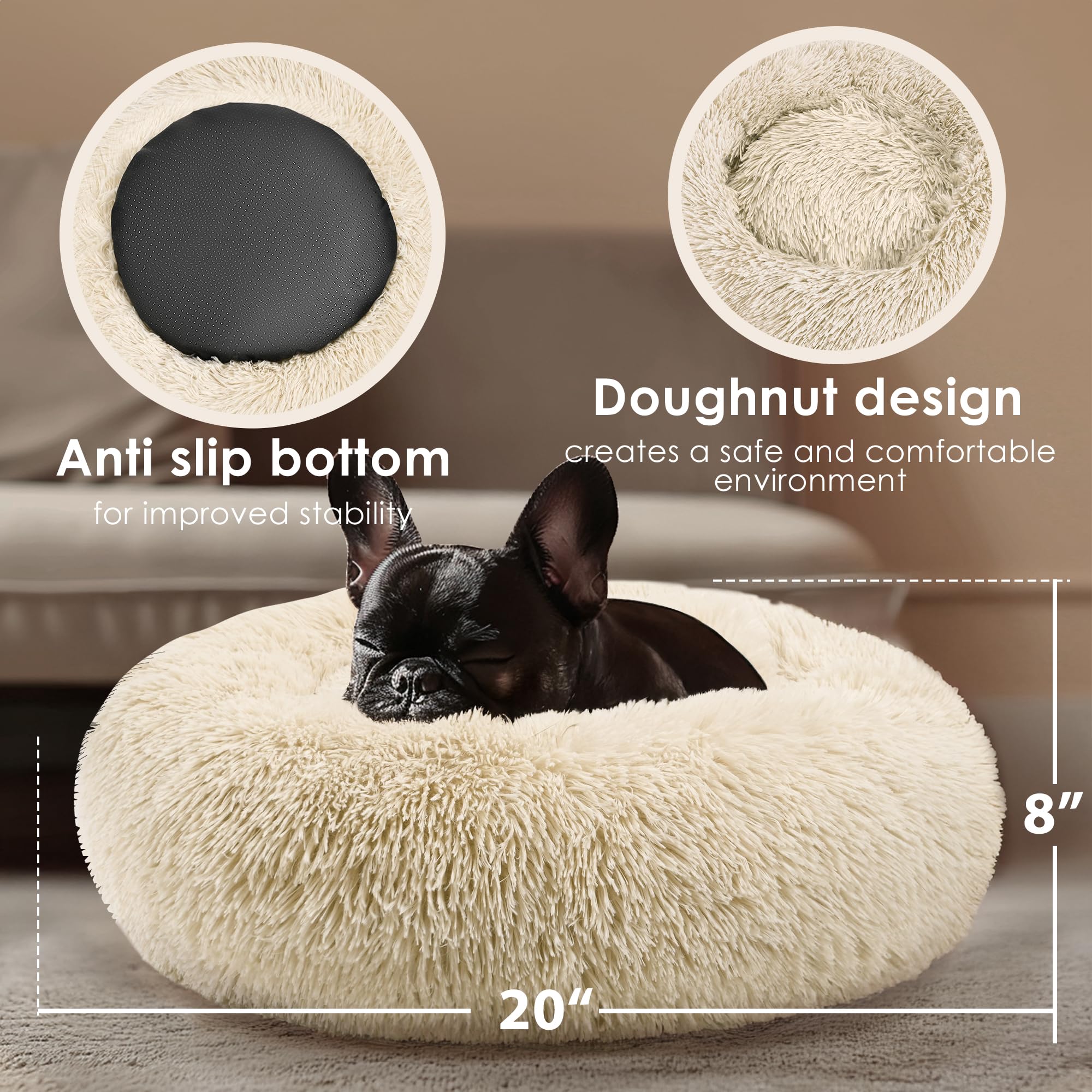 Hoewina Donut Bed outer is machine-washable for easy cleanup.