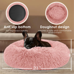 Hoewina pink pet bed with waterproof anti-slip bottom stays stable on any floor.